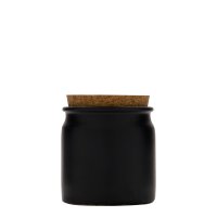 Schwarzer Tontopf / Steinzeug / Keramik mit Korken